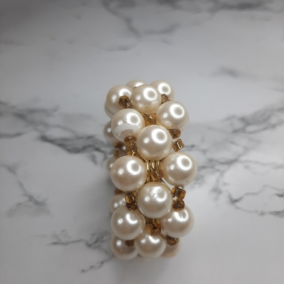 HERITAGE COLLECTION 6 PEARLIZED AND GOLD BEADED NAPKIN RINGS‎ - Picture 4 of 8